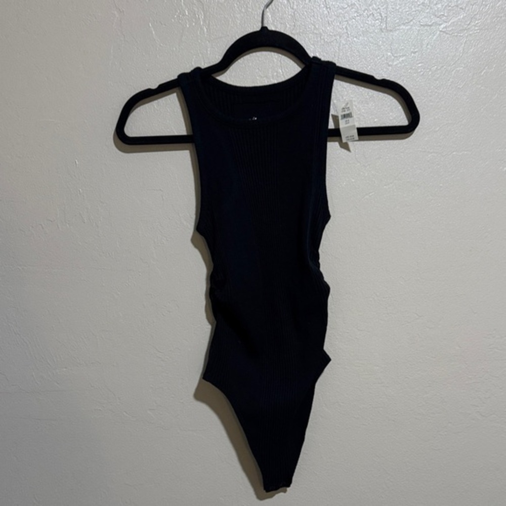 Aerie Black Ribbed Bodysuit nwt size small